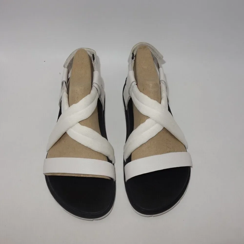 NEW Sorel Roaming Decon Strappy Slip On Sandals Women's 7.5 White